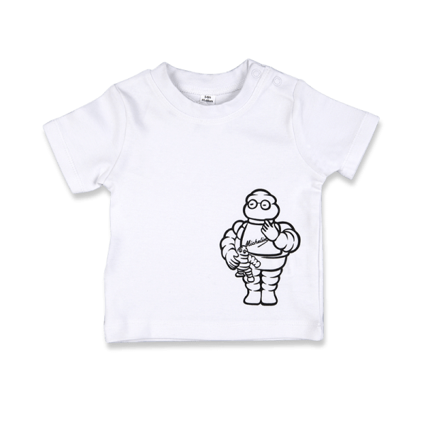tee shirt bébé Bibendum poupée blanc - habillement 