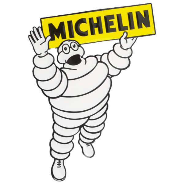 Bibendum et pancarte - SOUVENIR