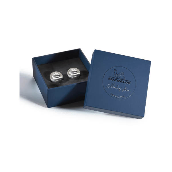 Boutons de manchettes - Bib Monocle (argent) (1) - MICHELIN COLLECTORS 