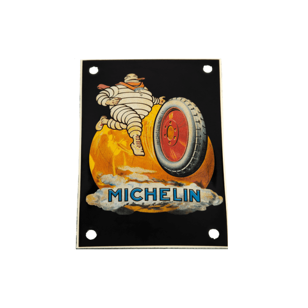 Petite plaque émaillée noire - souvenir