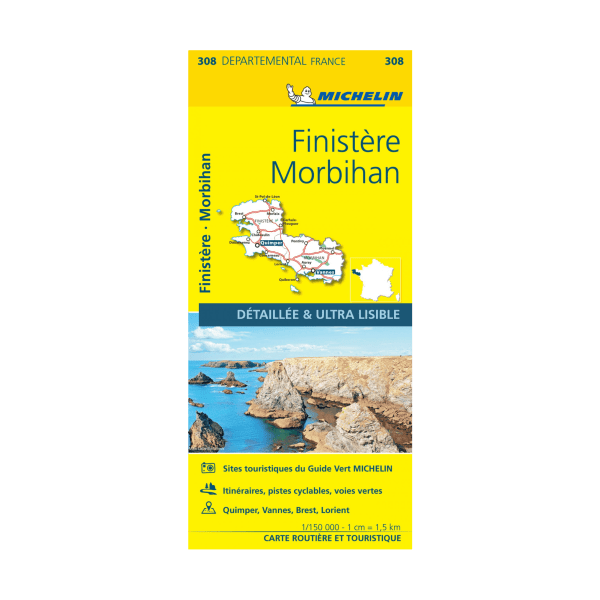 CD 308 Finistère Morbihan - CARTES ET GUIDES MICHELIN