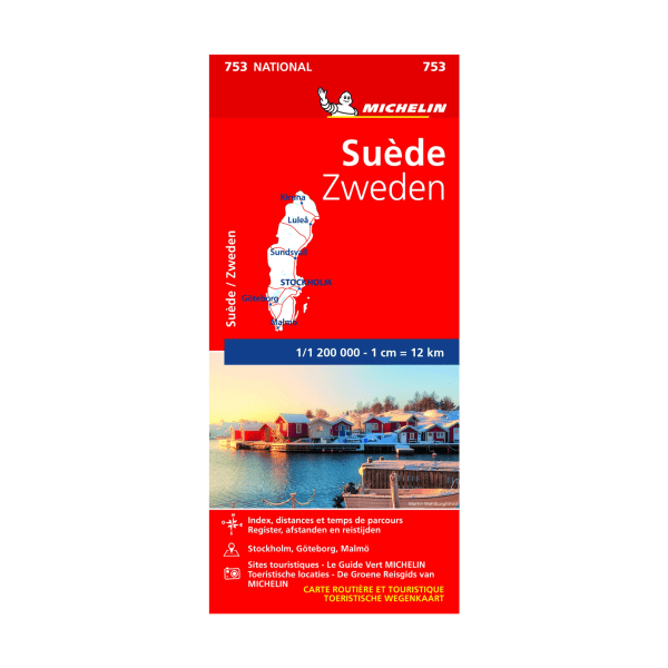carte suède Michelin - CARTES ET GUIDES