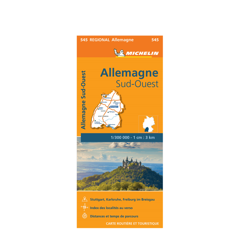 Carte régionale 545 Allemagne Sud-Ouest - Michelin