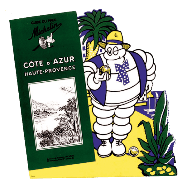 Michelin Man French Riviera and Haute-Provence enamel plaque- SOUVENIR